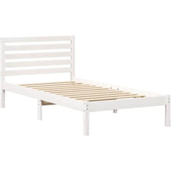 Cadre de lit Blanc 90 x 190 cm Bois massif en pin Vidaxl