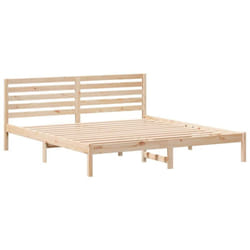 Cadre de lit Marron 180 x 200 cm Bois massif en pin Vidaxl