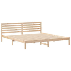 Cadre de lit Marron 180 x 210 cm Bois massif en pin Vidaxl