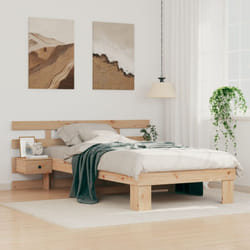 Cadre De Lit Avec Tiroir Marron 100 X 200 Cm Bois Massif En Pin Vidaxl