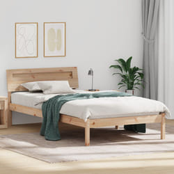 Cadre De Lit Marron 100 X 200 Cm Bois Massif En Pin Vidaxl