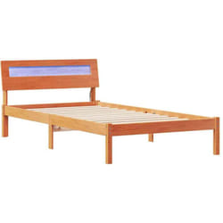 Cadre de lit Marron cire 80 x 200 cm Bois massif en pin Vidaxl