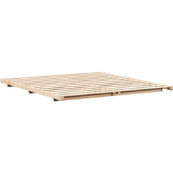 Cadre de lit surélevé Marron 180 x 200 cm Bois massif en pin Vidaxl