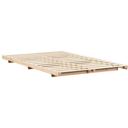 Cadre de lit surélevé Marron 120 x190 cm Bois massif en pin vidaXL