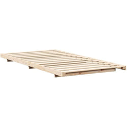 Cadre de lit surélevé Marron 90 x 200 cm Bois massif en pin Vidaxl