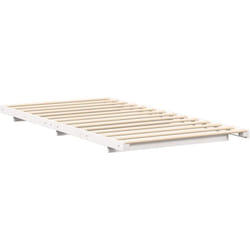 Cadre de lit surélevé Blanc 90 x 200 cm Bois massif en pin Vidaxl