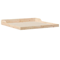Cadre de lit Marron 180 x 200 cm Bois massif en pin Vidaxl