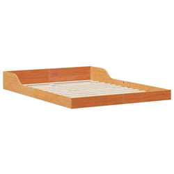 Cadre de lit Marron cire 120 x 190 cm Bois massif en pin Vidaxl