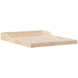 Cadre de lit Marron 160 x 220 cm Bois massif en pin Vidaxl