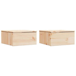 Table de chevet avec tiroir 2 pcs Marron 37 x 35 x 18,5 cm Vidaxl