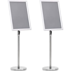Supports d'affiche A3 2 pcs Argent Aluminium Vidaxl