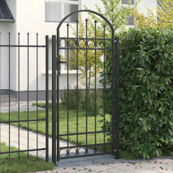 vidaXL Porte de Clôture Gris 102 x 200 cm Acier
