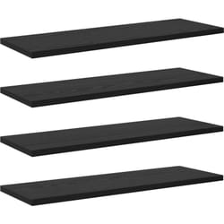 Vidaxl - Planches en chêne noir - Set de 4, dimensions 60x20x1.5 cm, faites en bois d'ingénierie costaud.