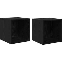 Vidaxl - Armoires murales - pack de 2 en chêne noir, 37 x 37 x 37 cm, en bois d'ingénierie.