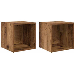 Vidaxl - Meuble tv 2 pcs Marron 37 x 35 x 37 cm Bois d'ingénierie