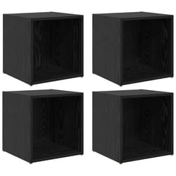 Vidaxl - Meuble Tv 4 Pcs Noir 37 X 35 X 37 Cm Bois D'Ingénierie