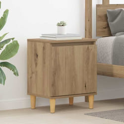 vidaXL Table de Chevet en Chêne Avec Rangement Ample Table de Nuit Minimaliste pour Chambre Assemblage Facile MDF 875105