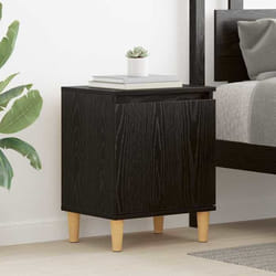 Cabinet De Chevet Chêne Noir 40 X 30 X 50 Cm Bois D'Ingénierie Vidaxl