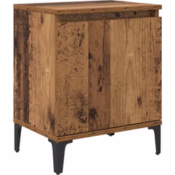 Voici la table de chevet en vieux bois vidaXL - un mélange de charme rustique et de design pratique. C'est un ajout parfait à ...