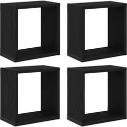 Vidaxl - tagères murales Chêne noir Bois d'ingénierie 26 x 15 x 26 cm