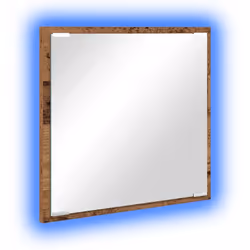 Ce miroir de salle de bain LED s'intègre super bien dans tout décor avec son cadre en bois vieilli. Ce n'est pas juste un out ...