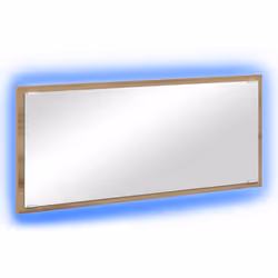 Ce miroir de salle de bain vidaXL allie modernité et praticité. Fabriqué en bois naturel et verre synthétique, il a une surfa ...