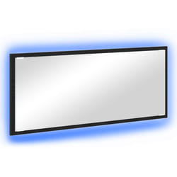 Miroir salle de bain Chêne noir Verre, mdf Grand Miroir Vidaxl
