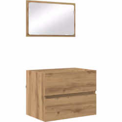 Refais ta salle de bain avec l'ensemble de mobilier de salle de bain 2 pièces vidaXL. Ce set stylé combine design moderne et  ...