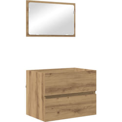 Ensemble de mobilier de salle de bain 2 pièces Chêne artisan Bois d'ingénierie Vidaxl
