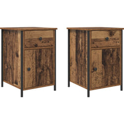 Armoires de Chevet 2 pcs Bois Ancien 40x42x60 cm Bois d'Ingénierie Vidaxl