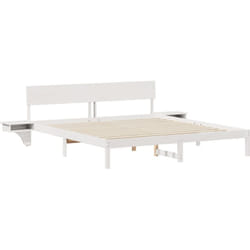 Vidaxl - Cadre de lit Blanc 200 x 200 cm Bois massif en pin