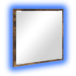 Vidaxl - Miroir de salle de bain led Chêne fumé 40 x 8,5 x 37 cm