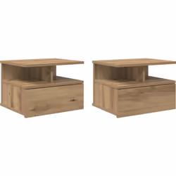 Rafraîchissez votre chambre avec les tables de chevet flottantes vidaXL. Cet ensemble de deux tables allie fonctionnalité et  ...