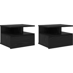 Tables de chevet 2 pcs Chêne Noir 40x31x27 cm Bois d'ingénierie Vidaxl
