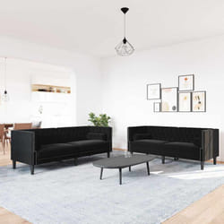 Vidaxl Ensemble De Canapés Noir Velours