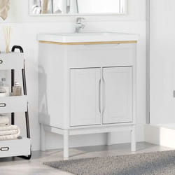 VIDAXL Meuble sous vasque FLORO blanc 60 x 40 x 80 cm en pin massif