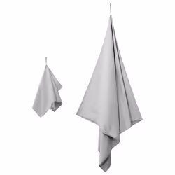 Set De Serviettes De Sport 2 Pcs Gris Tissu Vidaxl - Vue supplémentaire 2