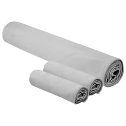 Set De Serviettes De Sport 3 Pcs Gris Polyester Et Polyamide Vidaxl
