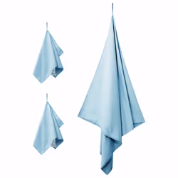 Set De Serviettes De Sport 3 Pcs Bleu Polyester Et Polyamide Vidaxl - Vue supplémentaire 2