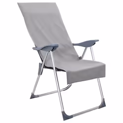 Serviettes De Chaise D'Extérieur 2 Pcs Gris Foncé 130 X 60 Cm Vidaxl - Vue supplémentaire 2