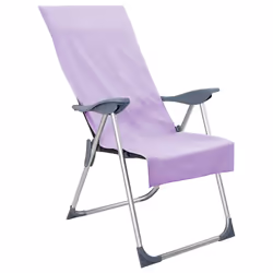 Serviettes De Chaise D'Extérieur 2 Pcs Violet 130 X 60 Cm Vidaxl - Vue supplémentaire 2