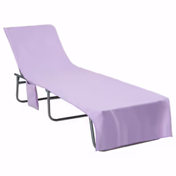 Serviettes De Transat 2 Pcs Violet 210 X 75 Cm Vidaxl - Vue supplémentaire 2
