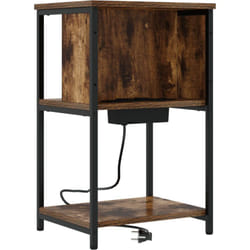 Cabinet de chevet Chêne fumé 38 x 31 x 61 cm Bois d'ingénierie Vidaxl