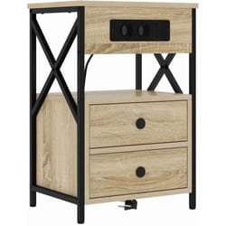 Cabinet de chevet avec tiroir Chêne sonoma 40 x 31 x 60 cm Vidaxl