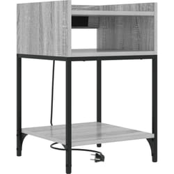 Cabinet de chevet Sonoma gris 40 x 40 x 61 cm Bois d'ingénierie Vidaxl