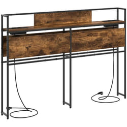 Tête de lit de rangement Chêne fumé 120 cm Bois d'ingénierie Vidaxl