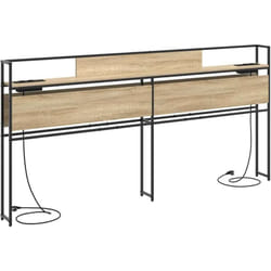 Tête de lit de rangement Chêne sonoma 200 cm Bois d'ingénierie Vidaxl