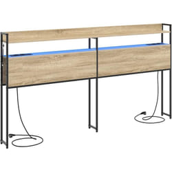 Tête de lit de rangement Chêne sonoma 180 cm Bois d'ingénierie Vidaxl