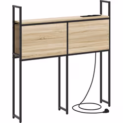 Améliore la fonctionnalité et l'esthétique de ta chambre avec cette tête de lit de rangement avec station de charge. Conçue p ...