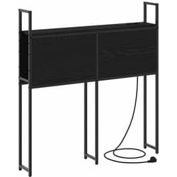 Headboard de Rangement avec Station de Charge Chêne noir 90 cm vidaXL